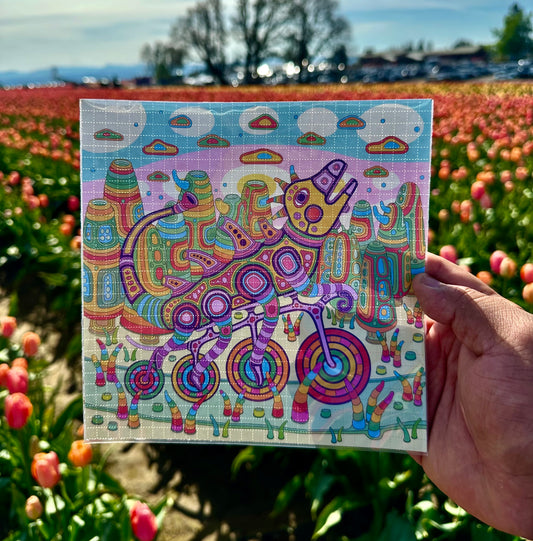 Bicycle Day Blotter ART
